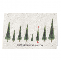 Ausgefallene Weihnachtskarte "Modern" auf Samenpapier