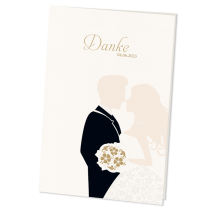 Dankeskarten "Brautpaar" im Hochzeitskarten-Set bestellen
