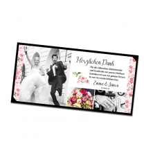 Dankkarten "Blütenzauber" in floralem Design für Ihre schönsten Hochzeitsfotos