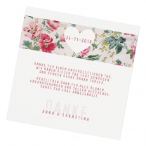 Dankkarten "Romantisch" mit hübschem Blumenmotiv