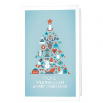 Moderne Design-Weihnachtskarten der Hilfsorganisation "Ärzte ohne Grenzen"