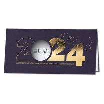 Edle Neujahrskarten mit schimmernder Goldfolienprägung & Fensterstanzung