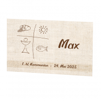 Einladungen "Max" zur Kommunion / Konfirmation im modernen Design