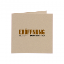 Einladungskarten "Eröffnung" aus trendigem Öko-Karton - völlig frei gestaltbar