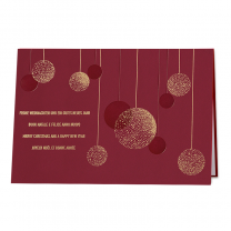 Elegante Weihnachtskarten "Rot" mit edler Goldfolienprägung