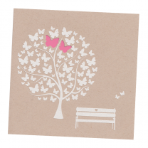 Hochzeitskarte "Schmetterlinge" im romantischen Desgin