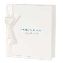 Elegant Hochzeitskarten "Büttenpapier" mit edler Zierschleife