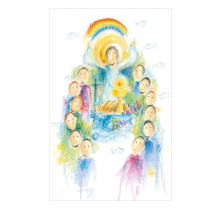 Kommunionbildchen / Heiligenbildchen "Jesus gibt mir Licht"