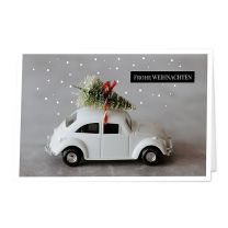 Lustige Weihnachtskarten mit modernem Käfer-Motiv