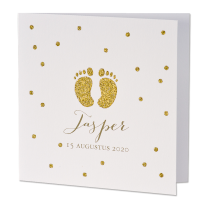 Luxuriöse Geburtskarten mit edler Goldglitzerveredelung im trendigen Design.