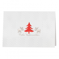 Moderne Weihnachtskarten "Trend" mit edler Silberfolienprägung & farbigen Einlegblatt