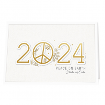 Moderne Neujahrskarten "Peace" im festlichen Design