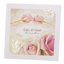 Romantische Hochzeitskarten "Rosen" mit edler Folienprägung