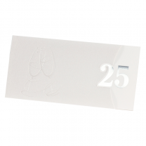 Elegante Einladungskarten "Silberhochzeit" mit edler Silberfolienprägung