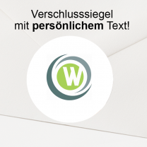 Verschlussiegel / Briefsiegel mit eigenem Text oder Logo