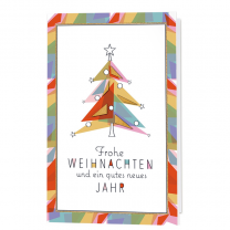 Weihnachts- und Neujahrskarten im farbenfrohen Design