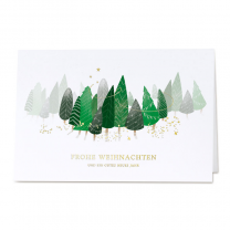 Weihnachtskarten "Grün" mit edler Goldfolienprägung
