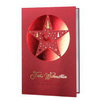 Weihnachtskarten "Rot" mit edler Gold- & Rotfolienprägung
