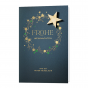 Ausgefallene Weihnachtskarten mit Holz-Stern-Applikation & edler Goldfolienprägung