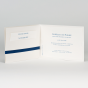 Klassische Hochzeitseinladungen "Blau" - Karteninnenansicht