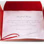 Hochzeitseinladungen "Rote Elegance" -  Gestaltungsbeispiel Karteninnenseiten