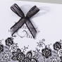 Hochzeitskarte "schwarze Spitze" - Detailansicht