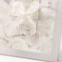 Edle Hochzeitskarten "Weiße Rosen" - Detailansicht