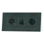 Internationale Weihnachtskarten mit edler Silberfolienprägung und weihnachtlicher Formstanzung