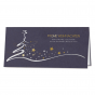Klassische Weihnachtskarten "Dunkelblau" mit edler Gold- & Silberfolienprägung