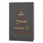 Klassische Weihnachtskarten "Silbergrau" mit edler Gold- & Rotfolienprägung