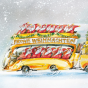 Lustige Weihnachtskarten "Gute Fahrt" - Detailansicht