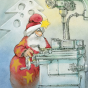 Lustige Weihnachtskarten "Metallbau" - Detailansicht
