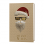 Lustige Weihnachtskarten mit edler Folienprägung & roter Filzaplikation.