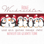 Lustige Weihnachtskarten "Pinguine" - Detailansicht