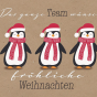 Lustige Weihnachtskaraten "Pinguine" - Detailansicht