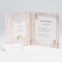 Moderne Hochzeitseinladungen "Vintage & Rose" - Karteninnenansicht
