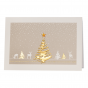 Moderne Weihnachtskarte "Goldener Weihnachtsbaum" mit herrlicher Gold-, Kupfer- und Reliefprägungen 