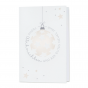 Moderne Weihnachtskarte mit trendigem Perlmutt-Relief und edler Silberfolienprägung