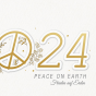 Moderne Neujahrskarten "Peace" -  Detailansicht