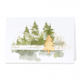 Moderne Weihnachtskarten mit Holz-Applikation als Spendenkarte bestellen