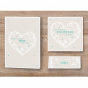 Romantische Menü- & Tischkarten sowie Save the date Karten, die auch als Dankkarten genutzt werden können.