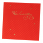 Rote Hochzeitskarten mit edler Goldfolienprägung & Blindprägung