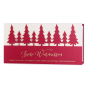 Rote Weihnachtskarten mit ausgefallener Tannenbaum-Formstanzung & edler Goldfolienprägung