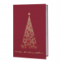 Rote Weihnachtskarten "Geschäftsprtner" im edlen Design