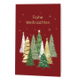 Rote Weihnachtskarten des "Deutschen Kinderhilfswerk e.V." mit edler Weiß- & Goldfolienprägung