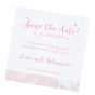 Save the Date Karten "Rosa Marmor" auf weißem Metallickarton