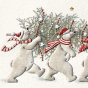 Interantionale Weihnachtskarten "Eisbär - Detailansicht
