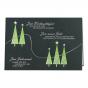 Weihnachtskarten "Firmeneindruck" mit edler Grün- & Silberfolienprägung