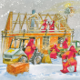 Fröhliche Weihnachtskarten "Hausbau / Bauunernehmen" - Detailansicht