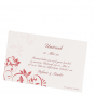 Zusatzkarten "Umtrunk" mit roten, floralen Ornamenten
